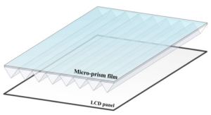 Prisma òptic de cinema per a ús de Loptop